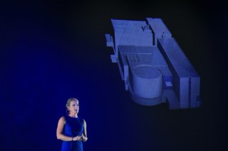 Julia Arlinghaus auf dem Eröffnungsevent der Elbfabrik des Fraunhofer IFF. © Fraunhofer IFF, Viktoria Kühne